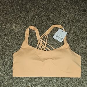 Lululemon Nwts FlexyFlex Srappy Yoga Bra. Sz L/XL A-C!! RKML, Rock Melon!